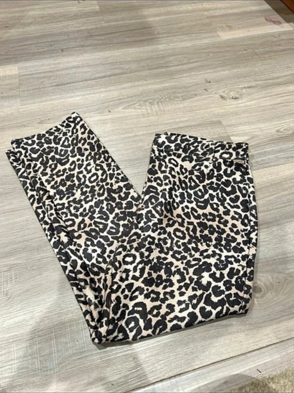 Free People Molly Printed Slim Pants Brown & Black (Leopard)